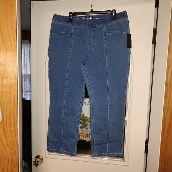 New Divine Denim Isaac Mizrahi Live Pull On Cropped Jeggings Size Women's 16 P - Picture 1 of 3